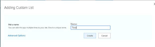 Create a custom list